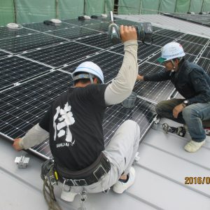 広島県広島市西区己斐にてアパート太陽光設置工事