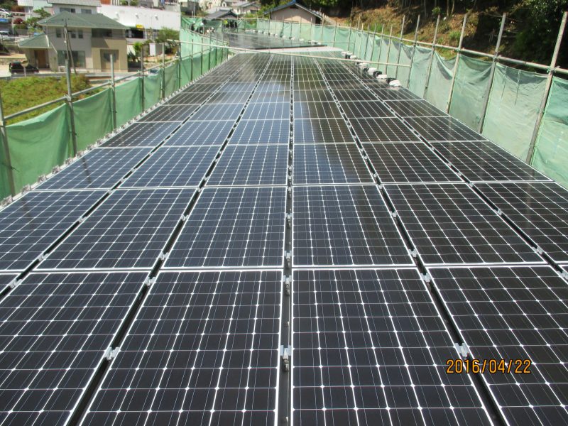 広島県広島市西区己斐にてアパート太陽光設置工事